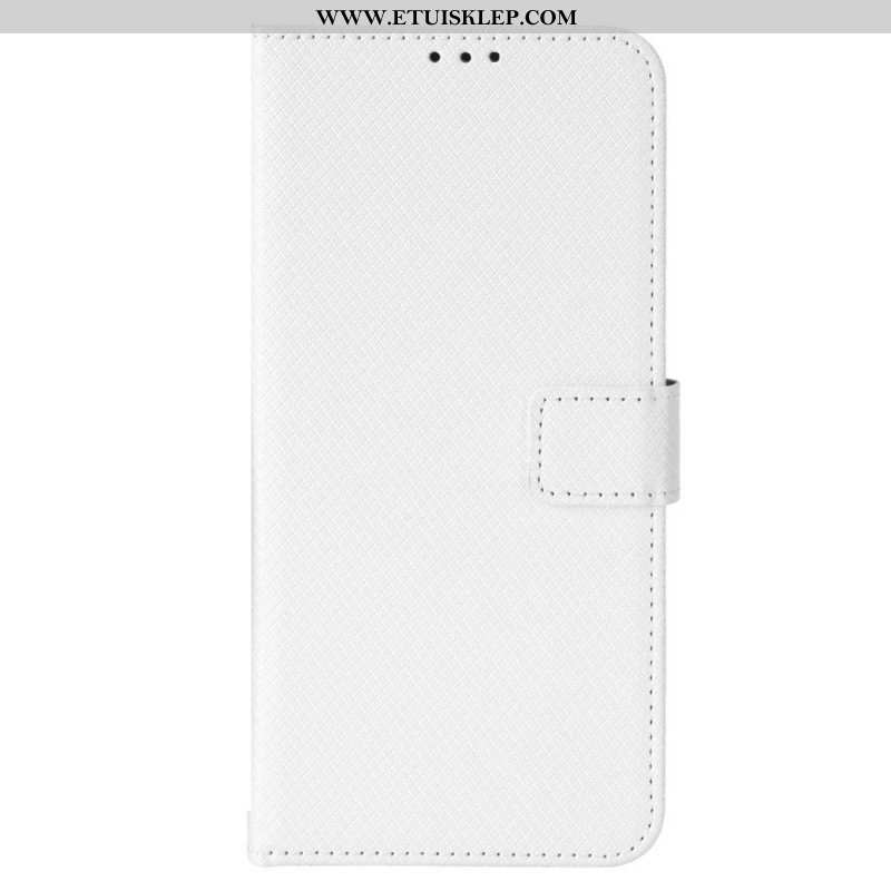 Etui Folio do Oppo Reno 8 z Łańcuch Stylowa Sztuczna Skóra Z Paskami